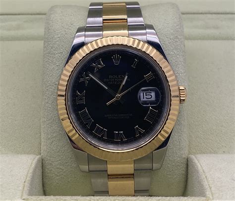 rolex datejust black face gold|Rolex Datejust 41mm black dial.